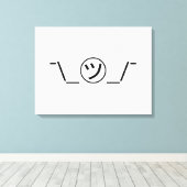 Tsu Kana Shrug Emoticon Ø\_ ㋡_/ Japanisch Kaomoji Leinwanddruck (Insitu (Holzboden))