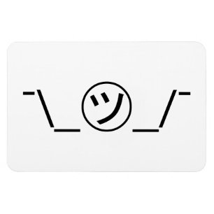 Tsu Kana Shrug Emoticon Ø\_ ㋡_/ Japanisch Kaomoji Magnet