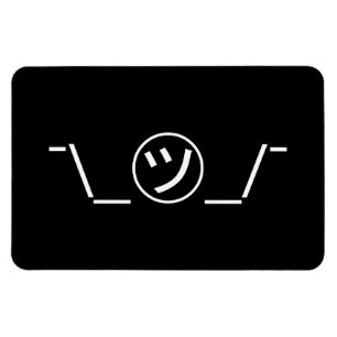 Tsu Kana Shrug Emoticon Ø\_ ㋡_/ Japanisch Kaomoji Magnet
