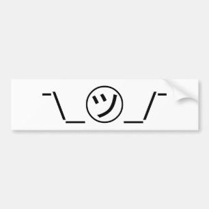 Tsu Kana ShrugEmoticon ¯ \ _㋡_/¯ Japaner Kaomo Autoaufkleber