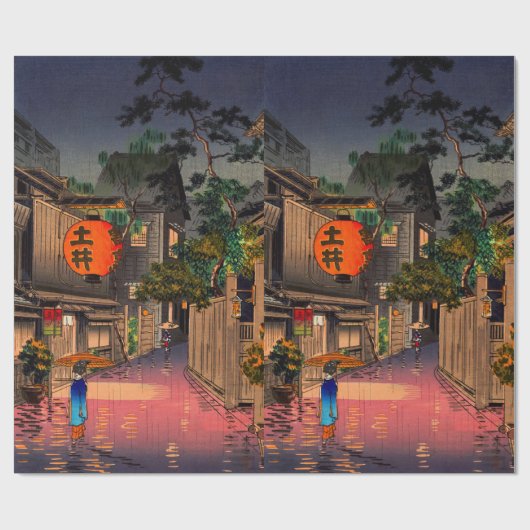 Tsuchiya Koitsu - Abend bei Ushigome Geschenkpapier (Flach)