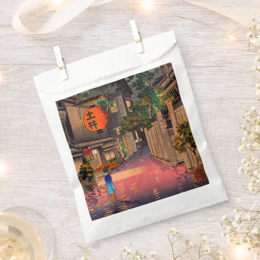 Tsuchiya Koitsu - Abend bei Ushigome Geschenktütchen (Ausgeschnitten)