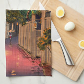 Tsuchiya Koitsu - Abend bei Ushigome Geschirrtuch (Viertel Falte)