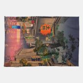 Tsuchiya Koitsu - Abend bei Ushigome Geschirrtuch (Horizontal)