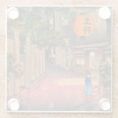 Tsuchiya Koitsu - Abend bei Ushigome Glasuntersetzer (Rückseite)