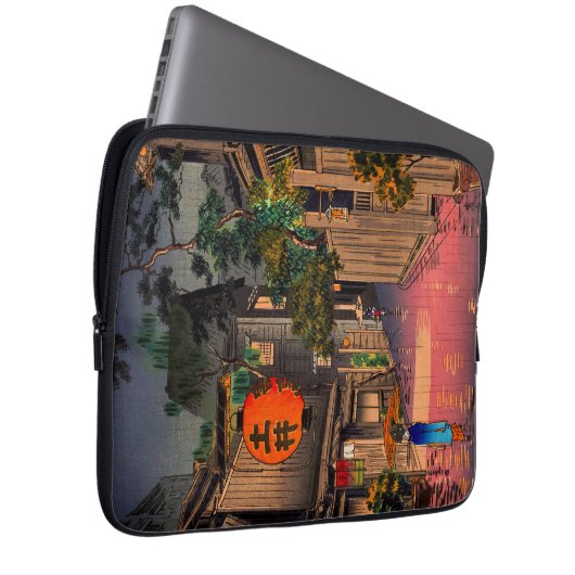 Tsuchiya Koitsu - Abend bei Ushigome Laptopschutzhülle (Vorne Rechts)
