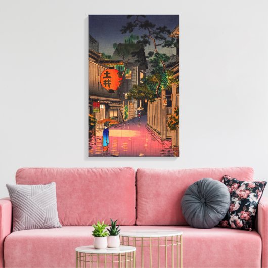 Tsuchiya Koitsu - Abend bei Ushigome Leinwanddruck (Insitu (Wohnzimmer))