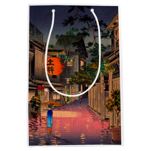 Tsuchiya Koitsu - Abend bei Ushigome Mittlere Geschenktüte (Vorderseite)