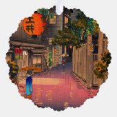 Tsuchiya Koitsu - Abend bei Ushigome Ornament Karte (Rückseite)