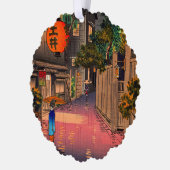 Tsuchiya Koitsu - Abend bei Ushigome Ornament Karte (Links)