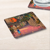 Tsuchiya Koitsu - Abend bei Ushigome Rechteckiger Pappuntersetzer (angewinkelt)