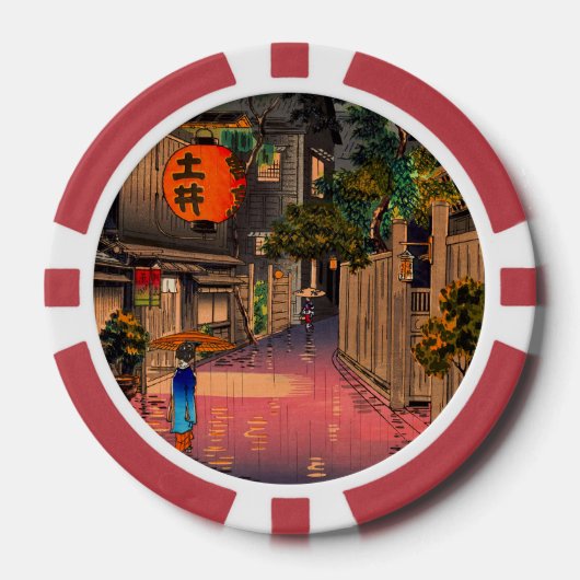 Tsuchiya Koitsu - Abend in Ushigome Pokerchips (Vorderseite)