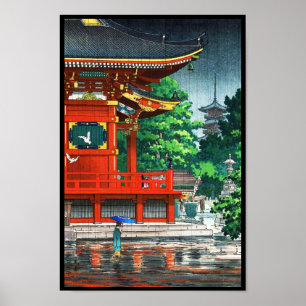 Tsuchiya Koitsu Asakusa Kannondo Tempel-Schienbein Poster