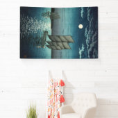 Tsuchiya Koitsu - Boote in Shinagawa, Nacht Banner (InSitu)