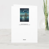 Tsuchiya Koitsu - Boote in Shinagawa, Nacht Karte (Rückseite)