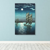 Tsuchiya Koitsu - Boote in Shinagawa, Nacht Leinwanddruck (Insitu (Holzboden))