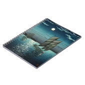 Tsuchiya Koitsu - Boote in Shinagawa, Nacht Notizblock (Linke Seite)