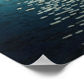 Tsuchiya Koitsu - Boote in Shinagawa, Nacht Poster (Ecke)