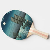 Tsuchiya Koitsu - Boote in Shinagawa, Nacht Tischtennis Schläger (Seitenansicht)