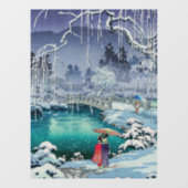 Tsuchiya Koitsu - Frühjahrsschnee bei Maruyama Fensteraufkleber (Blatt)