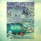 Tsuchiya Koitsu - Frühjahrsschnee bei Maruyama Fensteraufkleber (Blatt 3)