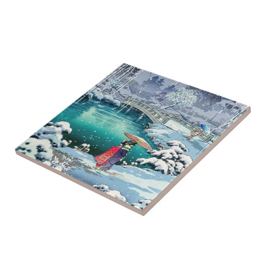 Tsuchiya Koitsu - Frühjahrsschnee bei Maruyama Fliese (Seite)