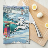 Tsuchiya Koitsu - Frühjahrsschnee bei Maruyama Geschirrtuch (Viertel Falte)