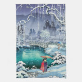 Tsuchiya Koitsu - Frühjahrsschnee bei Maruyama Geschirrtuch (Vertikal)