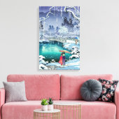 Tsuchiya Koitsu - Frühjahrsschnee bei Maruyama Leinwanddruck (Insitu (Wohnzimmer))