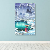 Tsuchiya Koitsu - Frühjahrsschnee bei Maruyama Leinwanddruck (Insitu (Holzboden))