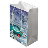 Tsuchiya Koitsu - Frühjahrsschnee bei Maruyama Mittlere Geschenktüte (Rückseite Schrägansicht)