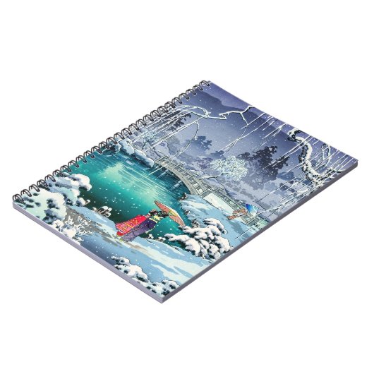 Tsuchiya Koitsu - Frühjahrsschnee bei Maruyama Notizblock (Linke Seite)