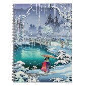 Tsuchiya Koitsu - Frühjahrsschnee bei Maruyama Notizblock (Vorderseite)