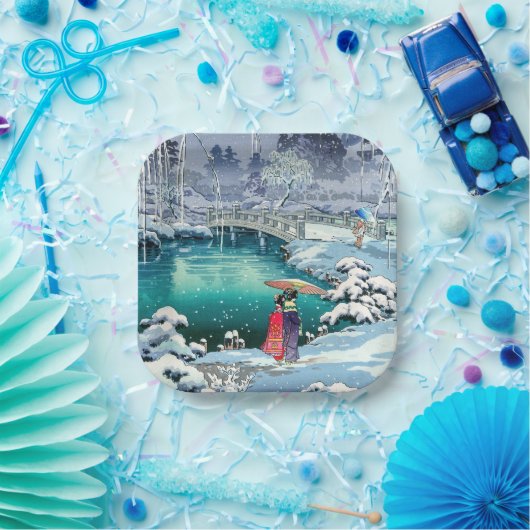 Tsuchiya Koitsu - Frühjahrsschnee bei Maruyama Pappteller (Party)