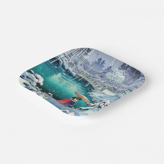 Tsuchiya Koitsu - Frühjahrsschnee bei Maruyama Pappteller (Gewinkelt)