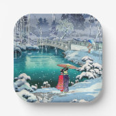 Tsuchiya Koitsu - Frühjahrsschnee bei Maruyama Pappteller (Vorderseite)