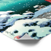 Tsuchiya Koitsu - Frühjahrsschnee bei Maruyama Poster (Ecke)