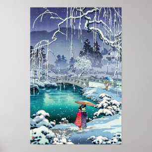 Tsuchiya Koitsu - Frühjahrsschnee bei Maruyama Poster