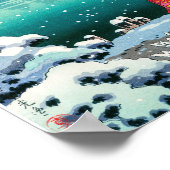 Tsuchiya Koitsu - Frühjahrsschnee bei Maruyama Poster (Ecke)
