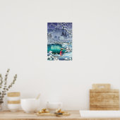 Tsuchiya Koitsu - Frühjahrsschnee bei Maruyama Poster (Küche)