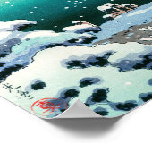 Tsuchiya Koitsu - Frühjahrsschnee bei Maruyama Poster (Ecke)