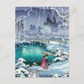 Tsuchiya Koitsu - Frühjahrsschnee bei Maruyama Postkarte (Vorderseite)