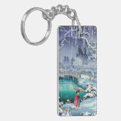 Tsuchiya Koitsu - Frühjahrsschnee bei Maruyama Schlüsselanhänger (Vorderseite links)