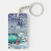 Tsuchiya Koitsu - Frühjahrsschnee bei Maruyama Schlüsselanhänger (Rückseite)
