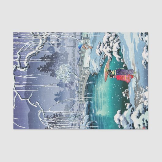 Tsuchiya Koitsu - Frühjahrsschnee bei Maruyama Seidenpapier (Vorderseite)