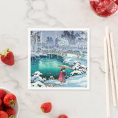 Tsuchiya Koitsu - Frühjahrsschnee bei Maruyama Serviette (Beispiel)