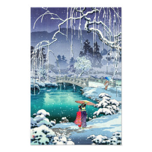 Tsuchiya Koitsu - Frühlings-Schnee in Maruyama Fotodruck