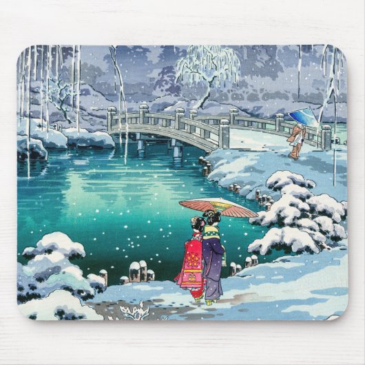 Tsuchiya Koitsu - Frühlings-Schnee in Maruyama Mousepad (Vorne)