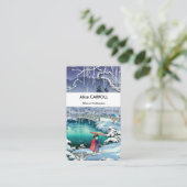 Tsuchiya Koitsu - Frühlings-Schnee Maruyama - QR-C Visitenkarte (Stehend Vorderseite)