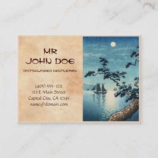 Tsuchiya Koitsu Maiko Seeufer-Schienbein hanga Visitenkarte (Vorderseite)